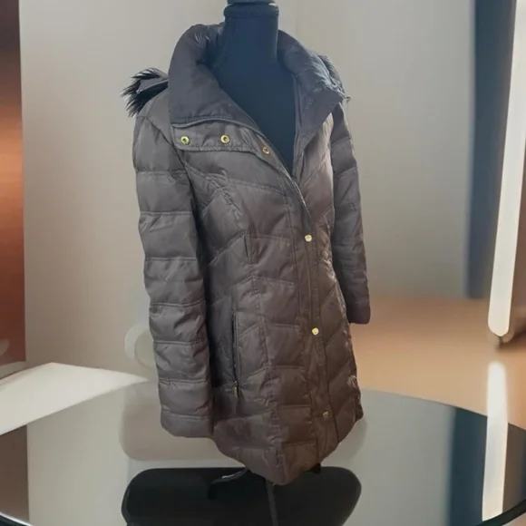 Vintage Kenneth Cole taupe duck- down filled Coat